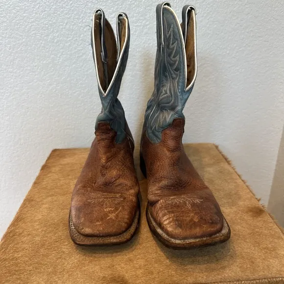 Tony Lama Mens Bison MADE IN USA Cowboy Western Boots 7955 size 10.5