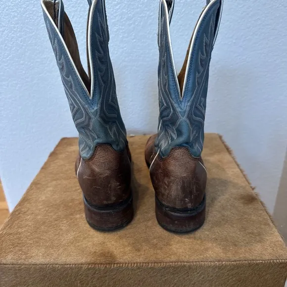 Tony Lama Mens Bison MADE IN USA Cowboy Western Boots 7955 size 10.5