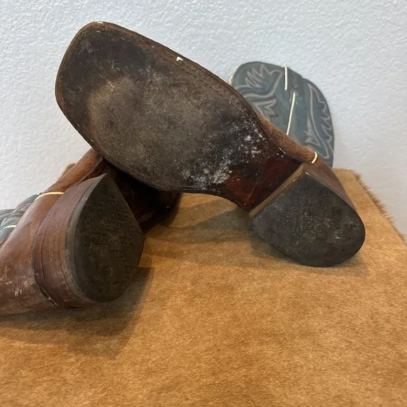 Tony Lama Mens Bison MADE IN USA Cowboy Western Boots 7955 size 10.5