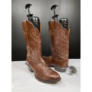 Tony Lama Mens Brown Leather Western Cowboy Boots Size 10 SKU 7359