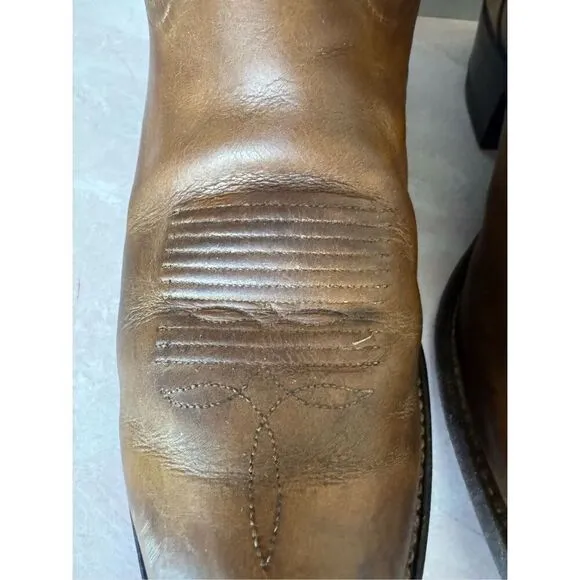 Tony Lama men’s cowboy boots 8.5 patina brown leather western pointed toe boot