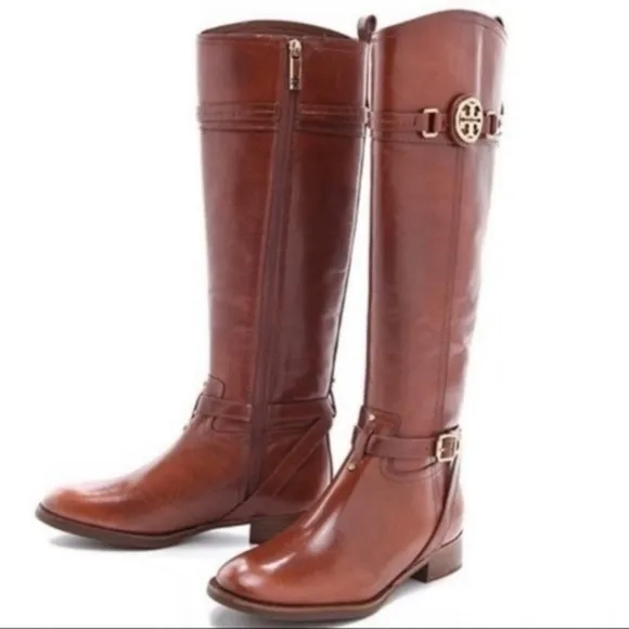 Tory Burch Boots Riding Almond Calista