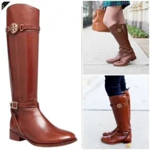 Tory Burch Boots Riding Almond Calista