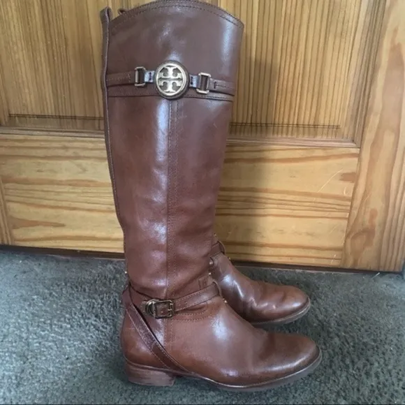 Tory Burch Boots Riding Almond Calista