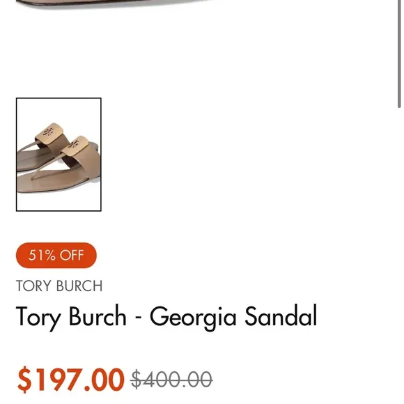 Tory Burch Dark Elk Georgia Sandal