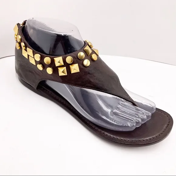 {Tory Burch} Gold Studded Sandals
