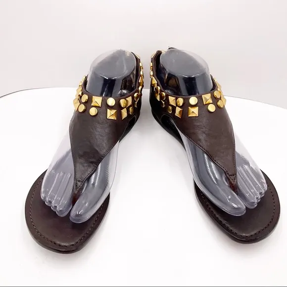 {Tory Burch} Gold Studded Sandals