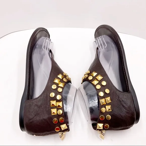 {Tory Burch} Gold Studded Sandals