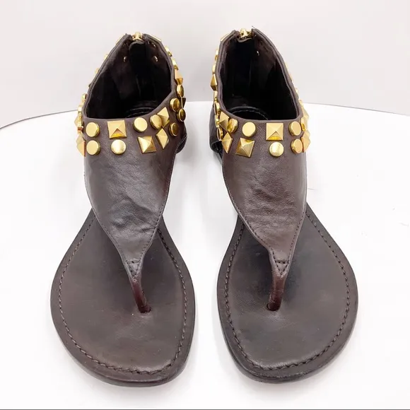 {Tory Burch} Gold Studded Sandals