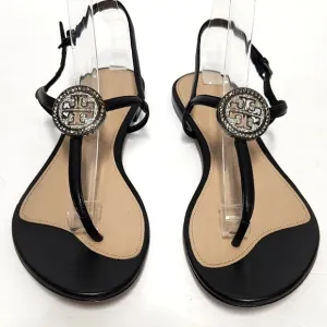 Tory Burch Liana Medallion-Accent Leather sandals
