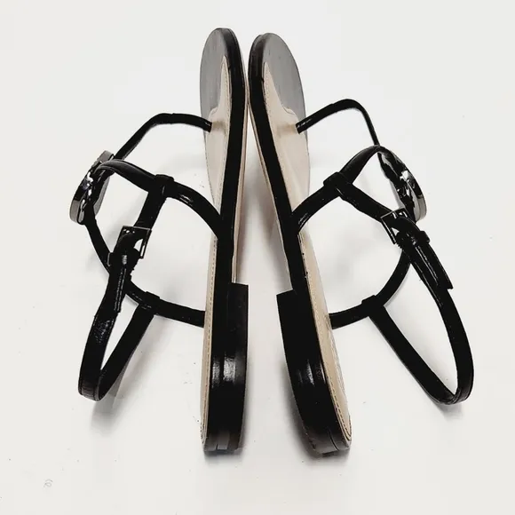 Tory Burch Liana Medallion-Accent Leather sandals