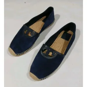 Tory Burch Sidney Suede Espadrille Loafers Slip Ons Shoes