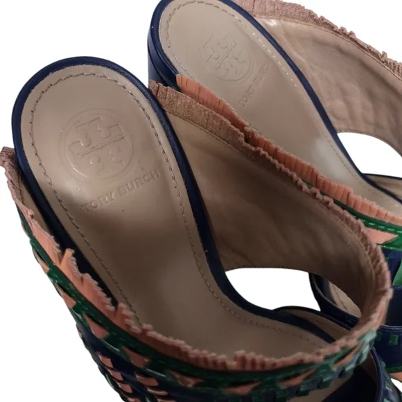 Tory Burch Topanga Leather Mule Sandals