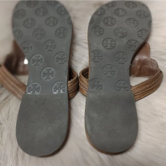 Tory Burch Brown  Leather Sandals