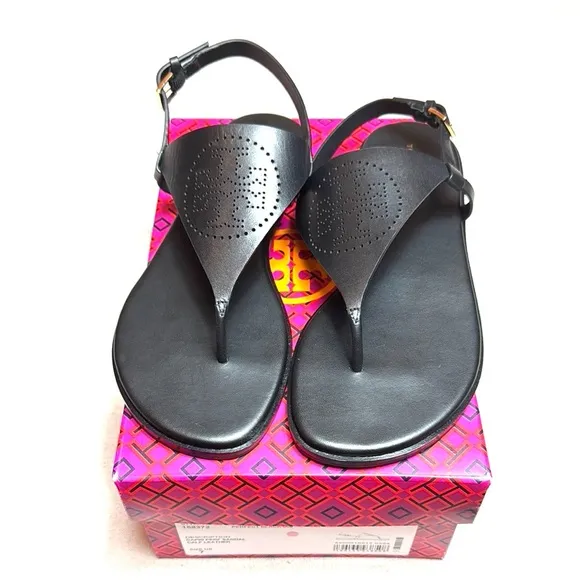 Tory BurchCapri Perfected Black Leather Women's Sandals.