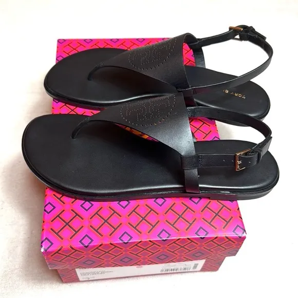 Tory BurchCapri Perfected Black Leather Women's Sandals.