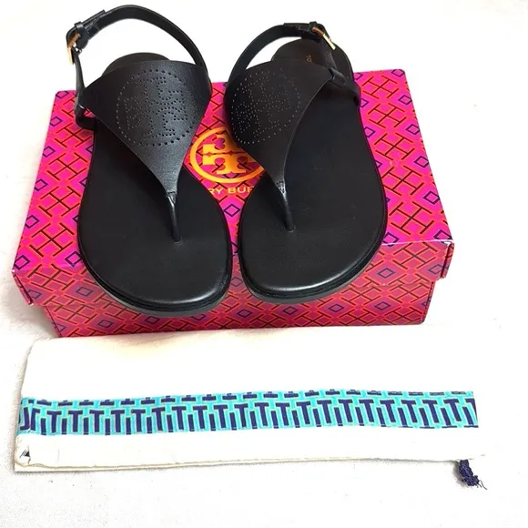 Tory BurchCapri Perfected Black Leather Women's Sandals.