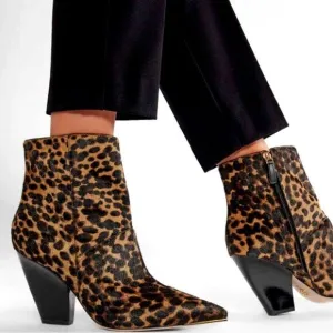 Tory Burch Genuine Calf Hair Pointed Toe Lila Bootie Women’s Size 7.5