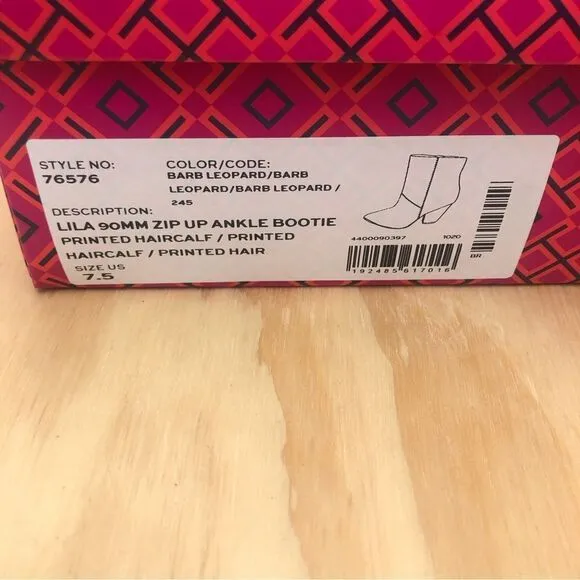 Tory Burch Genuine Calf Hair Pointed Toe Lila Bootie Women’s Size 7.5