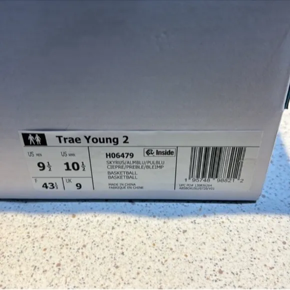 Trae young 2 adidas Blue and White Men's Sneakers basketball