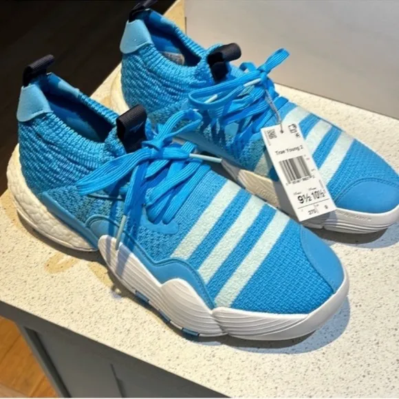 Trae young 2 adidas Blue and White Men's Sneakers basketball