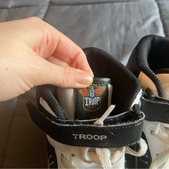 Troop USA Black and White high top skater sneakers