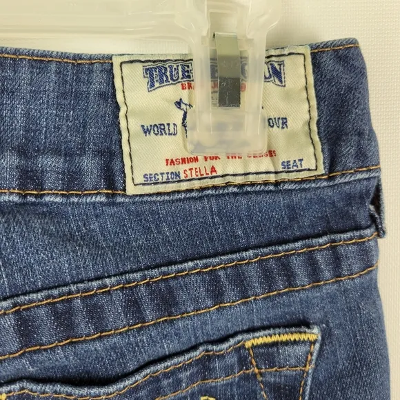 True Religion Stella Skinny Dark Blue Wash Jeans Sz 28 Like New