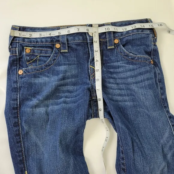 True Religion Stella Skinny Dark Blue Wash Jeans Sz 28 Like New