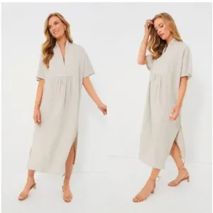 Tuckernuck NWTs Natural Linen Turlington Caftan