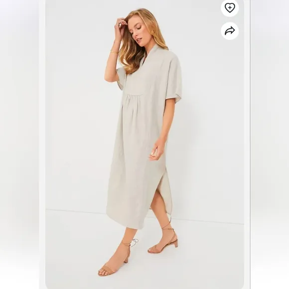 Tuckernuck NWTs Natural Linen Turlington Caftan