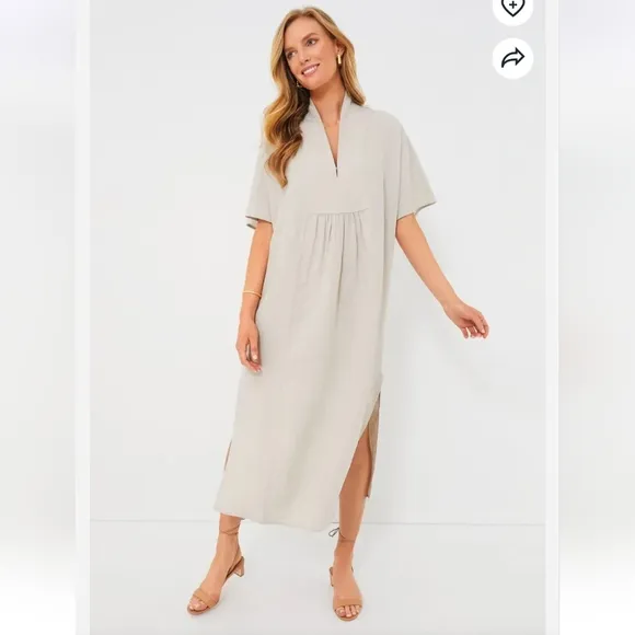 Tuckernuck NWTs Natural Linen Turlington Caftan