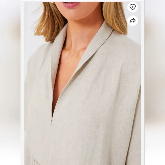 Tuckernuck NWTs Natural Linen Turlington Caftan