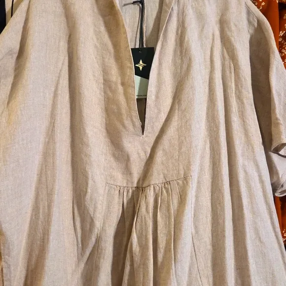 Tuckernuck NWTs Natural Linen Turlington Caftan
