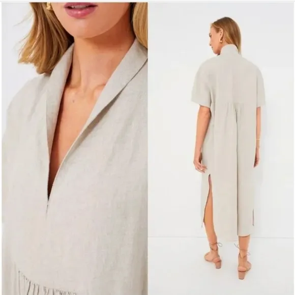Tuckernuck NWTs Natural Linen Turlington Caftan