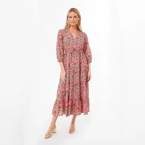 Tuckernuck pink city prints pink jungle Maria dress