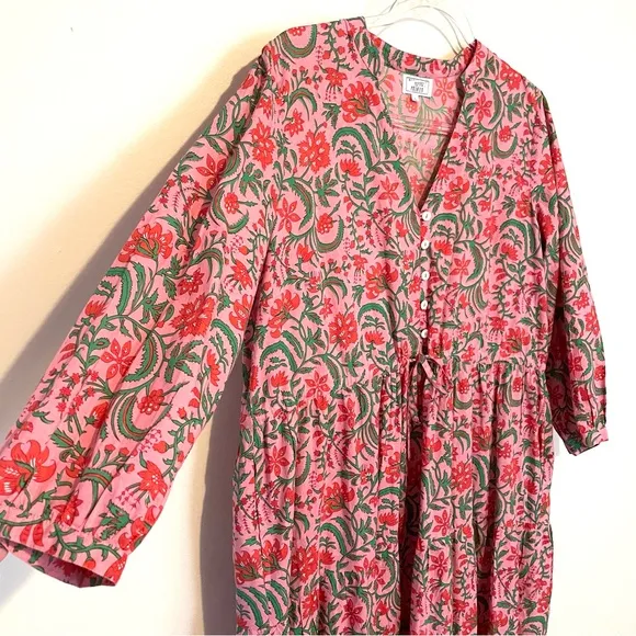 Tuckernuck pink city prints pink jungle Maria dress