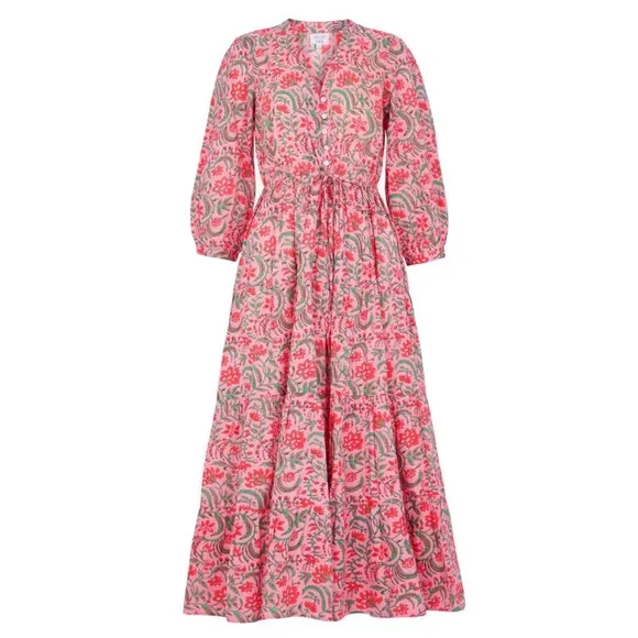 Tuckernuck pink city prints pink jungle Maria dress