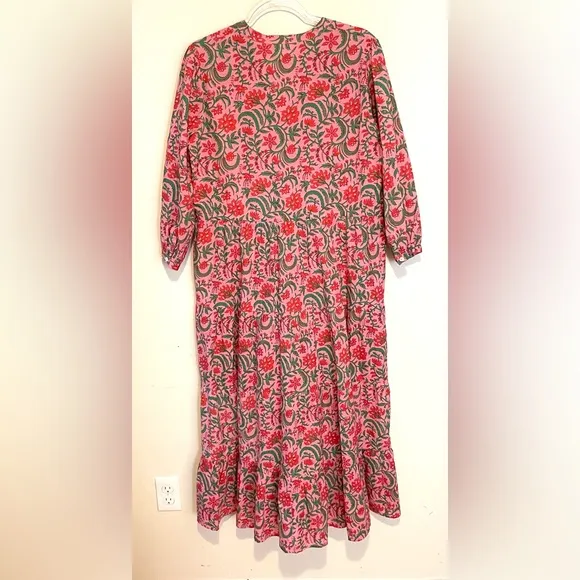 Tuckernuck pink city prints pink jungle Maria dress