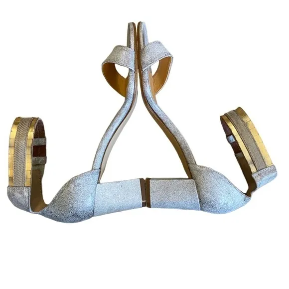 Twilight Zephyr silver leather sandals From Sundance size 40
