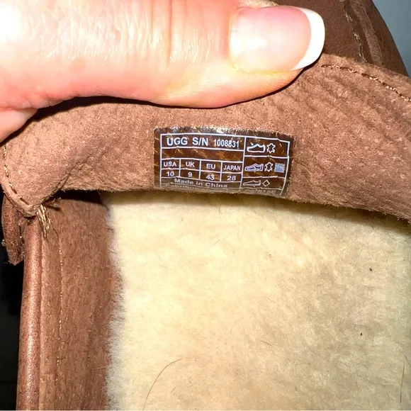 👞UGG• &quot;Tucker&quot; Brown Men’s Suede Leather Driving Shoes Loafers•SIZE 10