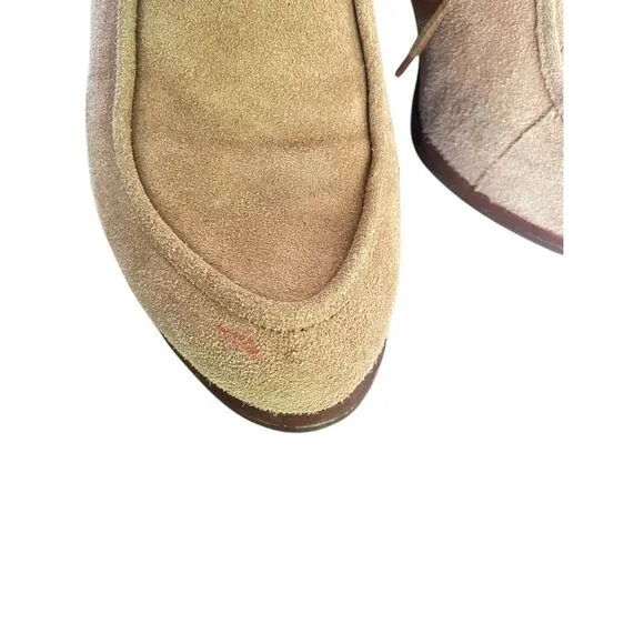 UGG Analise Chestnut Lace Up Ankle Boots Suede Chunky Heel Size 10