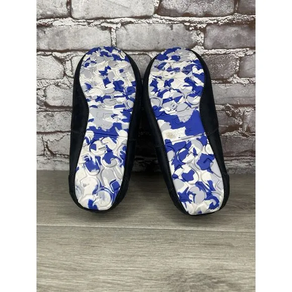 UGG Ascot Slipper Blue Matte Leather Navy Wool Loafers Men’s 10M US/43EU 1103889