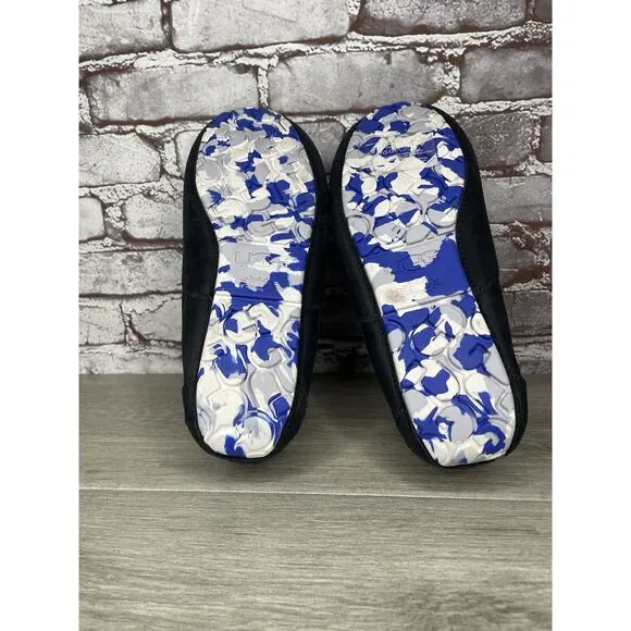 UGG Ascot Slipper Blue Matte Leather Navy Wool Loafers Men’s 10M US/43EU 1103889