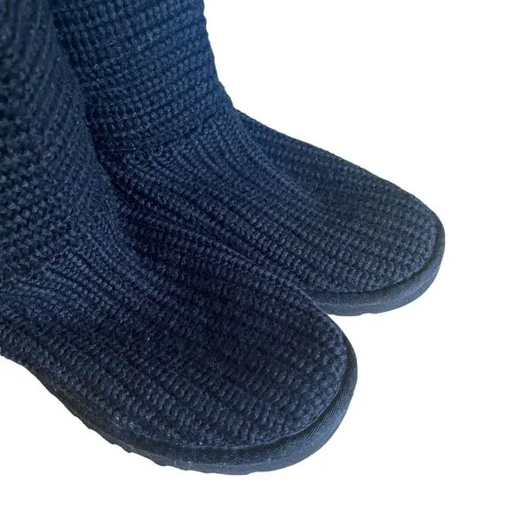 UGG Australia Classic Knit Cardy Boots Knit Black 7