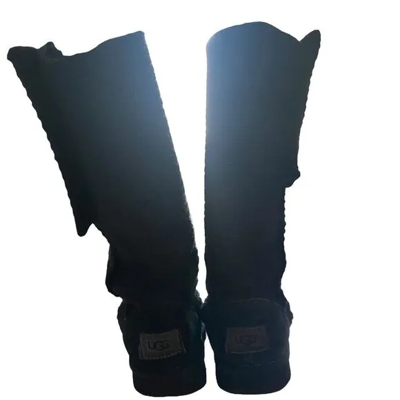 UGG Australia Classic Knit Cardy Boots Knit Black 7