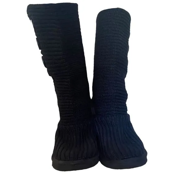 UGG Australia Classic Knit Cardy Boots Knit Black 7