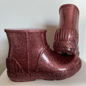 UGG Australia Girls Drizlita Pink Glitter Rain Boots - Waterproof* Size 4