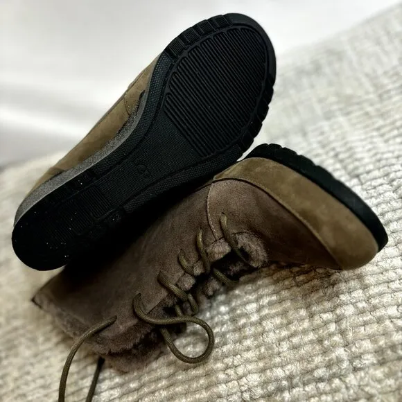 UGG Bridgit US 8 EU 39 Women’s Dark Gray Waterproof Suede Wedge Heel Ankle Boots