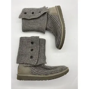 UGG Cardy Grey Sweater Boots Women’s Size 8 Cardy Gray Rolled Cuffed Knit Boots