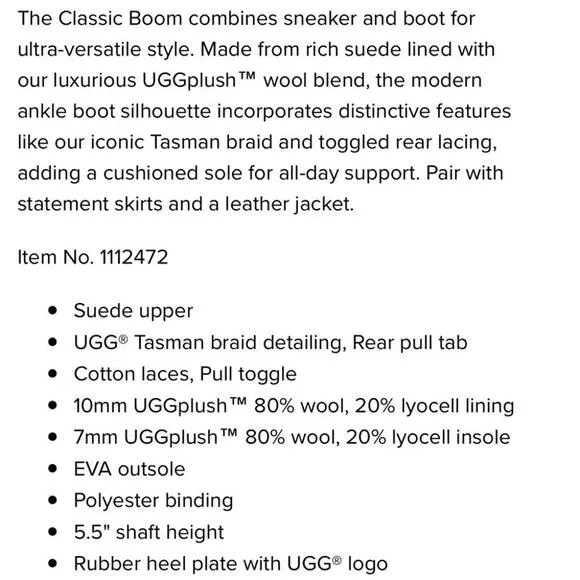Ugg Classic Boom gray Ankle boots